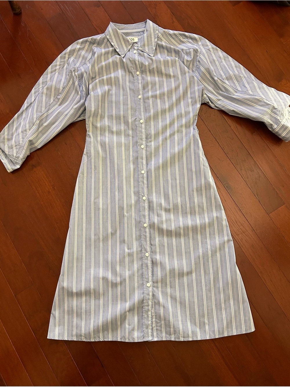 COS Pinstriped Cotton Midi Shirt Dress Blue White
Stripe - Women's US 10 / EU 42 - Picture 10 of 16